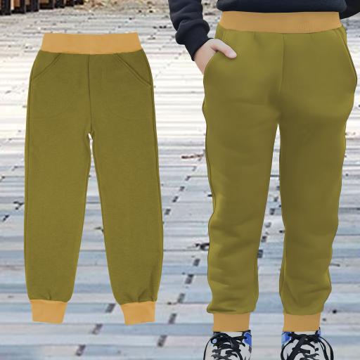 Долнище дебела вата в тютюнево