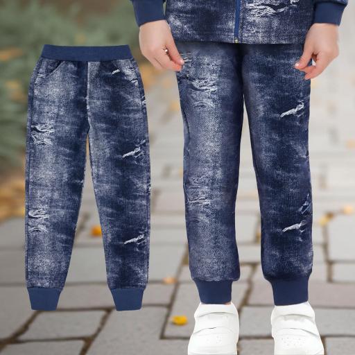 Долнище дебела вата дънков ефект