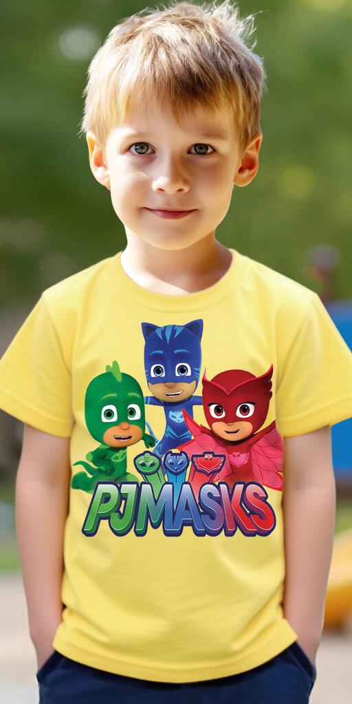 Тениска PJ Masks в жълто