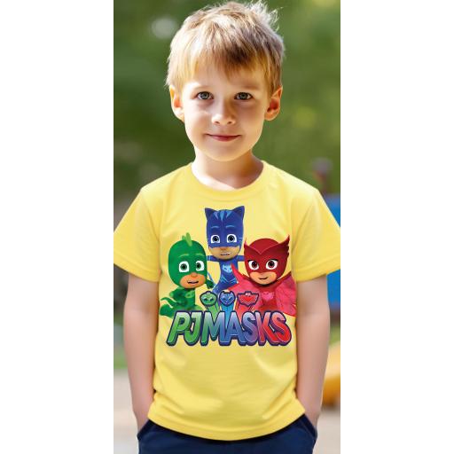 Тениска PJ Masks в жълто