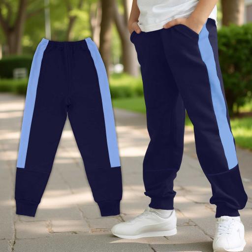 Долнище в тъмносиньо с кант в светлосиньо