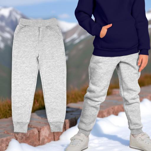 Долнище дебела вата в светлосиво