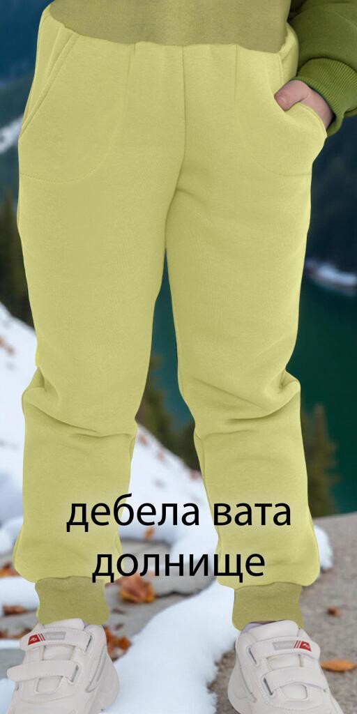 Долнище дебела вата в светло хаки