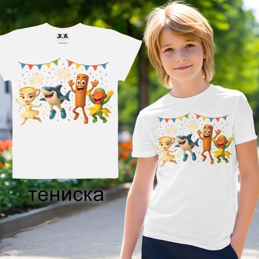 Тениска Италиан браинрот в бяло