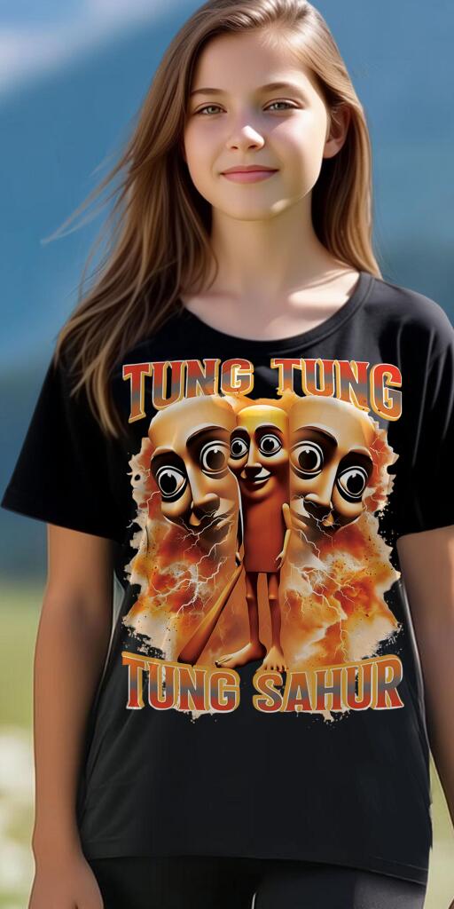 Тениска Тун Тун Тун Сахур в черно