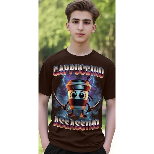 Тениска Капучино Асасино в кафяво