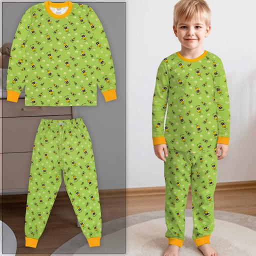 Пижама с пчелички в резеда