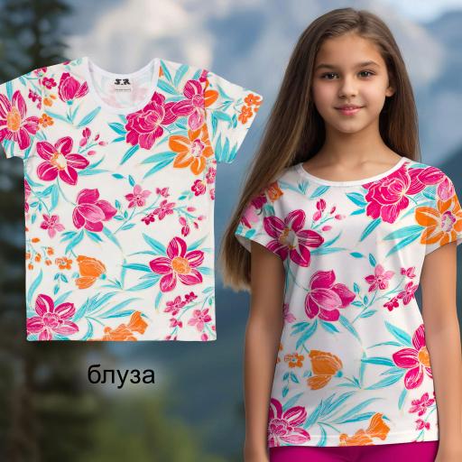 Тениска с цветя №12