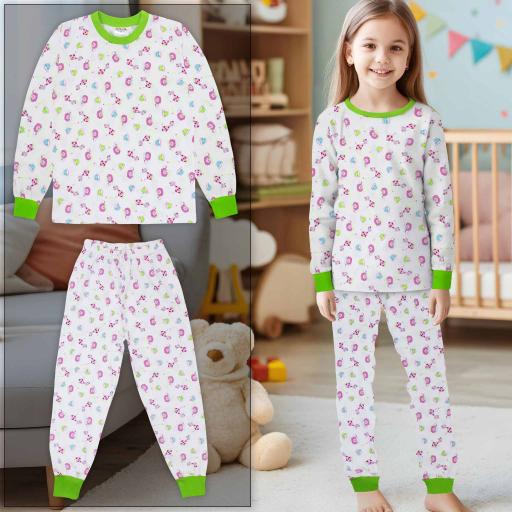 Пижама весели животни в бяло