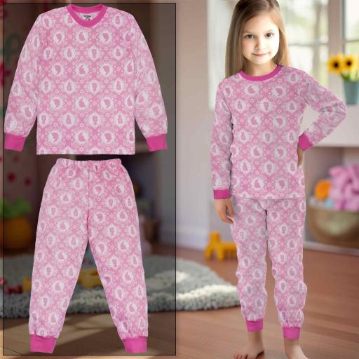 Пижама плътна Замръзнало кралство в розово