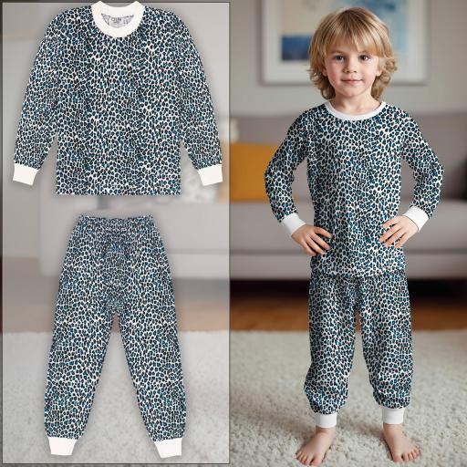 Пижама Ягуар в синьо