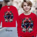 Блуза тънка Спайдърмен в червено