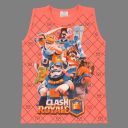 Памучна лятна тениска без ръкав с принт от Clash Royale, идеална за активни момчета