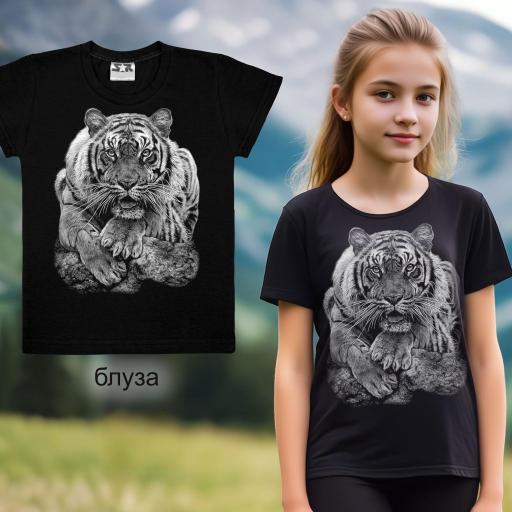 Тениска с тигър