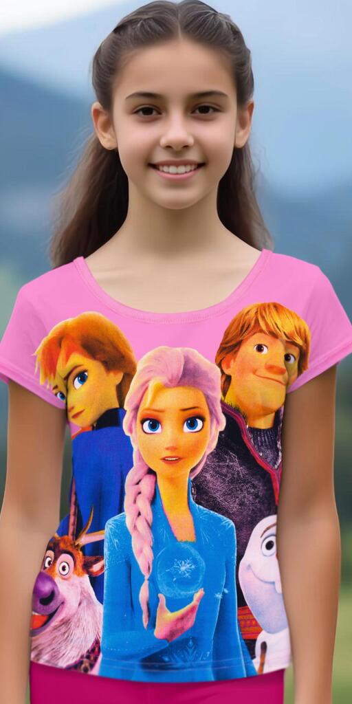 Детска блуза с любимите Frozen герои и снежно вълшебство