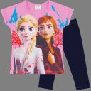 Комплект Frozen с розова блуза и тъмносини клинчета