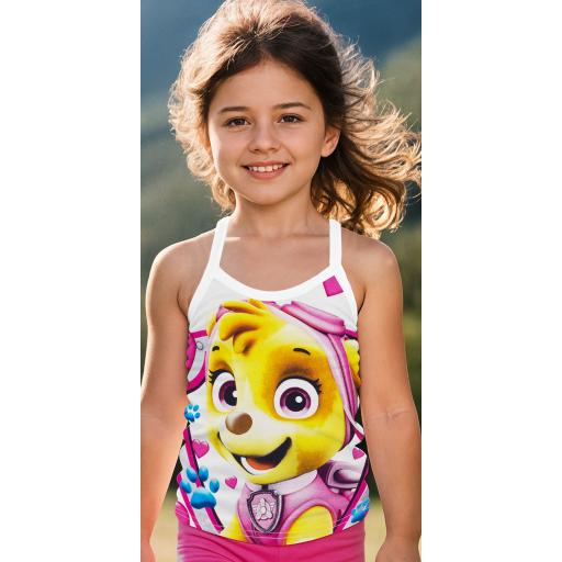 Потник в бяло със Скай за малки фенове на Paw Patrol