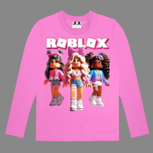 Стилна и удобна розова блуза с Roblox за момичета.