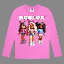Стилна и удобна розова блуза с Roblox за момичета.