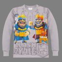 Блуза плътна Clash Royale в сиво