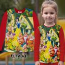 Блуза тънка Снежанка в червено (диг. печат)