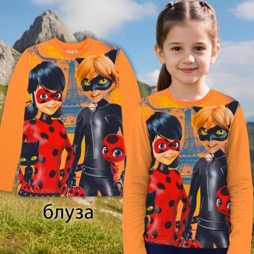 Блуза тънка Калинката в оранжево