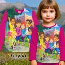 Блуза тънка Дора в циклама (диг. печат)