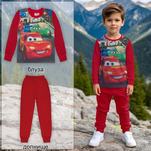 Комплект 2 части (б/д) Маккуин в червено (диг. печат)