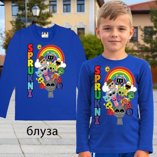 Детска блуза Sprunki с цветни герои