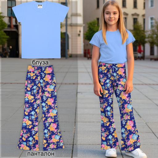 Комбинация 2 части (т/п) №2 в синьо