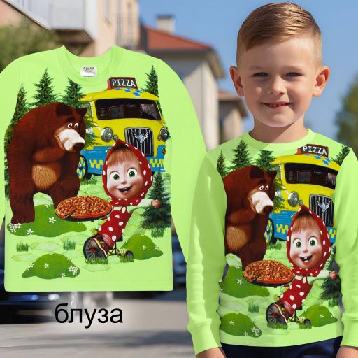 Блуза тънка Маша и Мечока в резеда