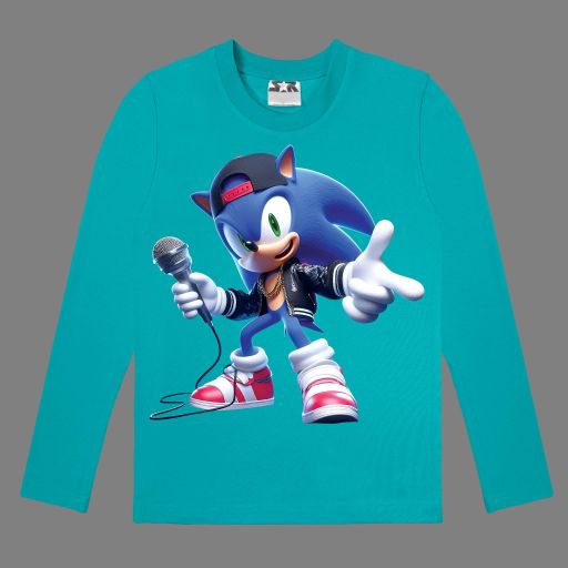 „Блуза за момче с герой Sonic и дълъг ръкав“