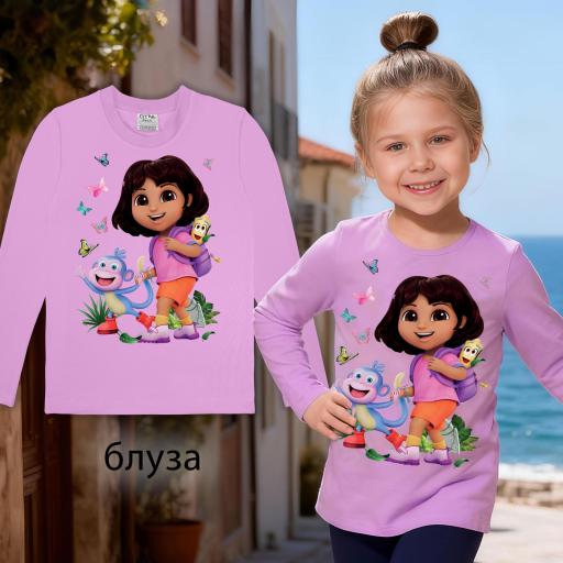 Блуза тънка Дора изследователката в виолетово