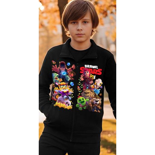 „Brawl Stars детски суичър с цветен геймърски дизайн“