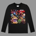 „Черна блуза с принт на Brawl Stars герои“