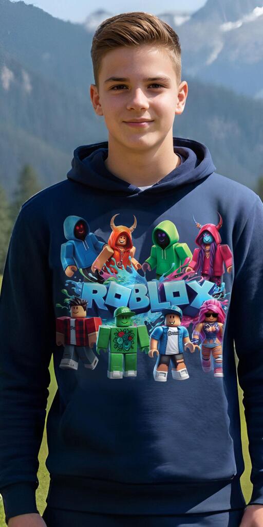 Модна блуза за момче с Roblox персонажи