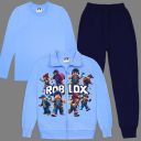 Детски комплект Roblox – син суичър, блуза и тъмно долнище