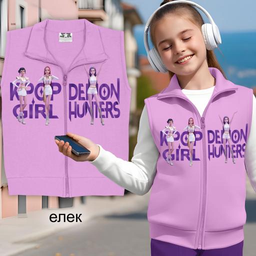 Лилав елек за момиче с K-POP дизайн.