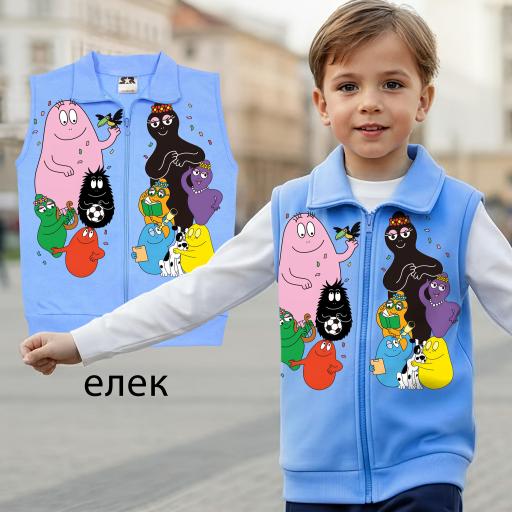 Детски елек Barbaroni в светлосин цвят.