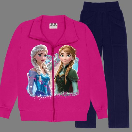 Детски суичър с героини от Frozen и удобен панталон.