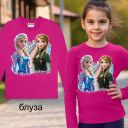 Блуза за момиче с принцесите Елза и Анна от Frozen.