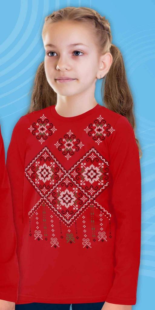 Блуза тънка с фолклорни български мотиви в червено 12