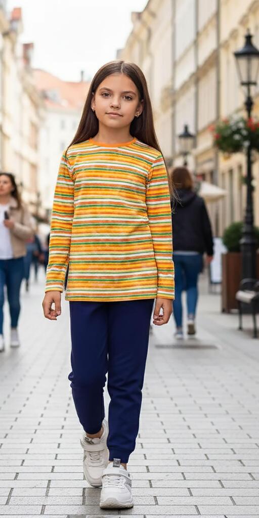 Комплект тънък 2 части (б/д) райе 2 цветно