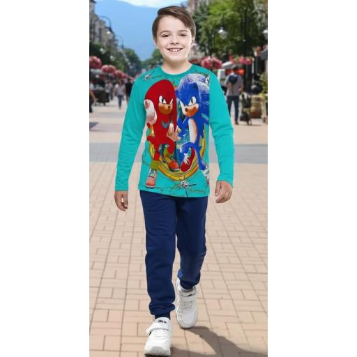 Комплект 2 части (б/д) Супер Соник в морскосиньо