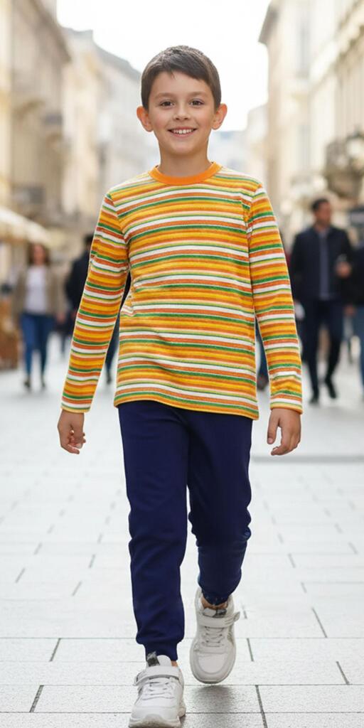 Комплект тънък 2 части (б/д) райе 2 цветно