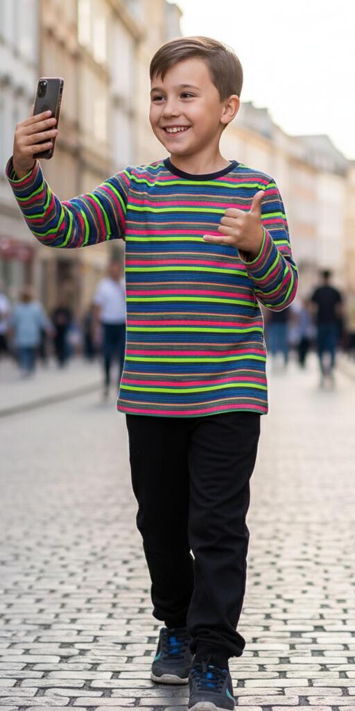 Комплект тънък 2 части (б/д) цветно райе 1