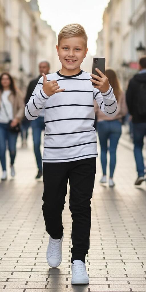 Комплект тънък 2 части (б/д) райе в бяло и черно