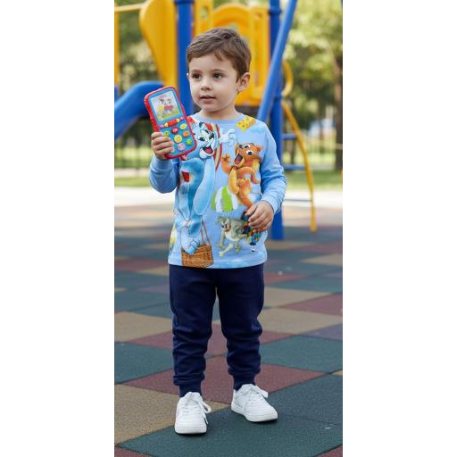 Комплект 2 части (б/д) Том и Джери синьо