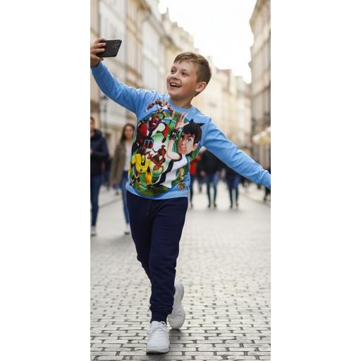 Комплект 2 части (б/д) с Бен 10 синьо