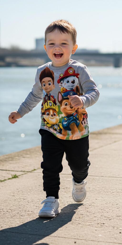 Комплект тънък 2 части (б/д) Пес Патрул в сиво